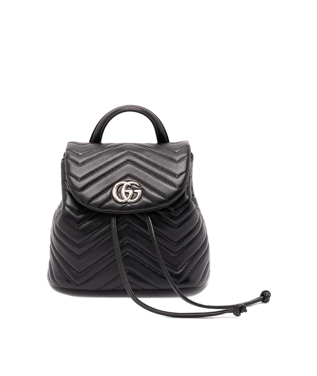GUCCI Черный кожаный рюкзак, фото 1