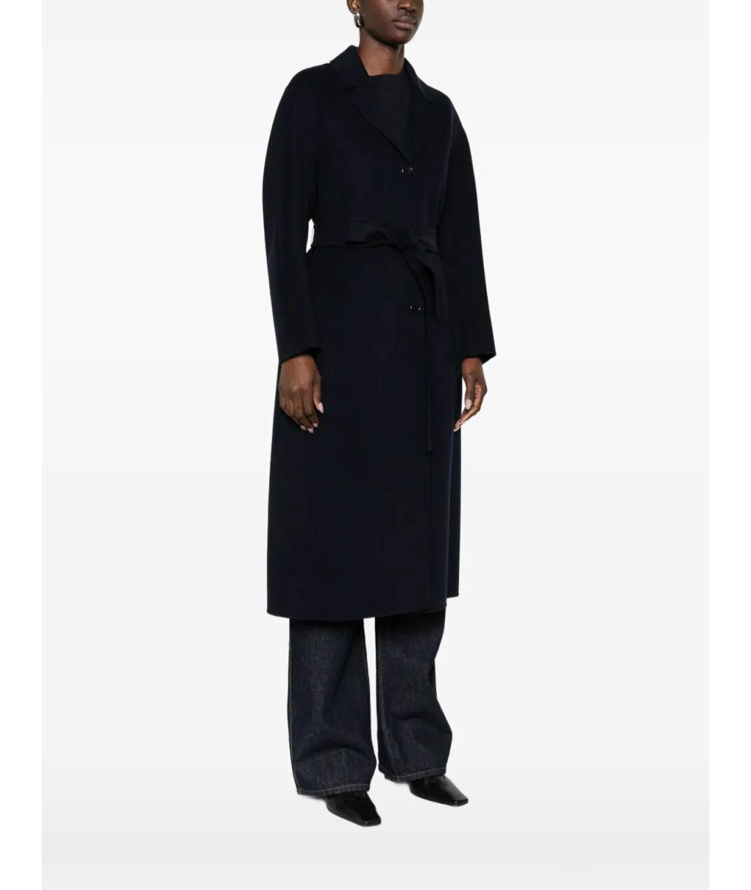 'S MAX MARA Темно-синее шерстяное пальто, фото 5