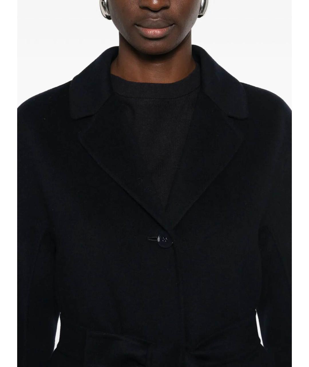 'S MAX MARA Темно-синее шерстяное пальто, фото 3