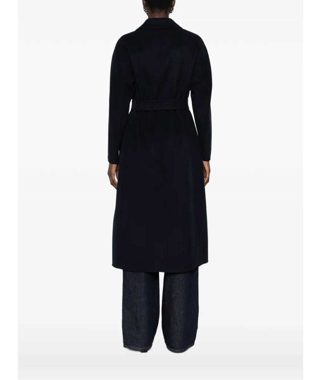 'S MAX MARA Темно-синее шерстяное пальто, фото 4