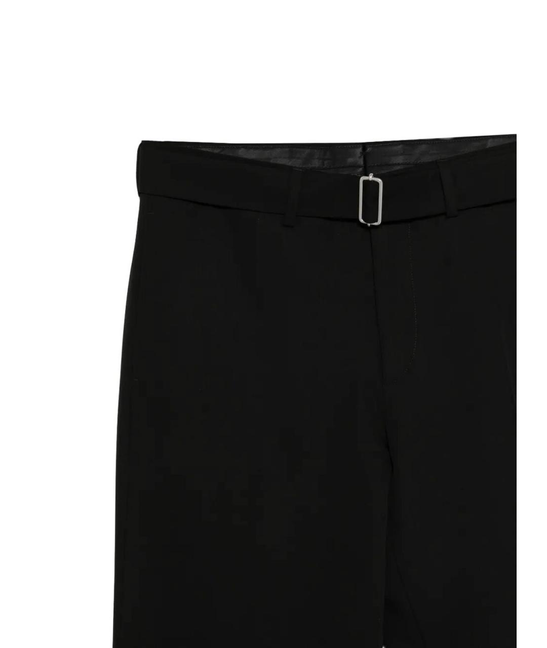 LARDINI Черные шерстяные повседневные брюки, фото 3