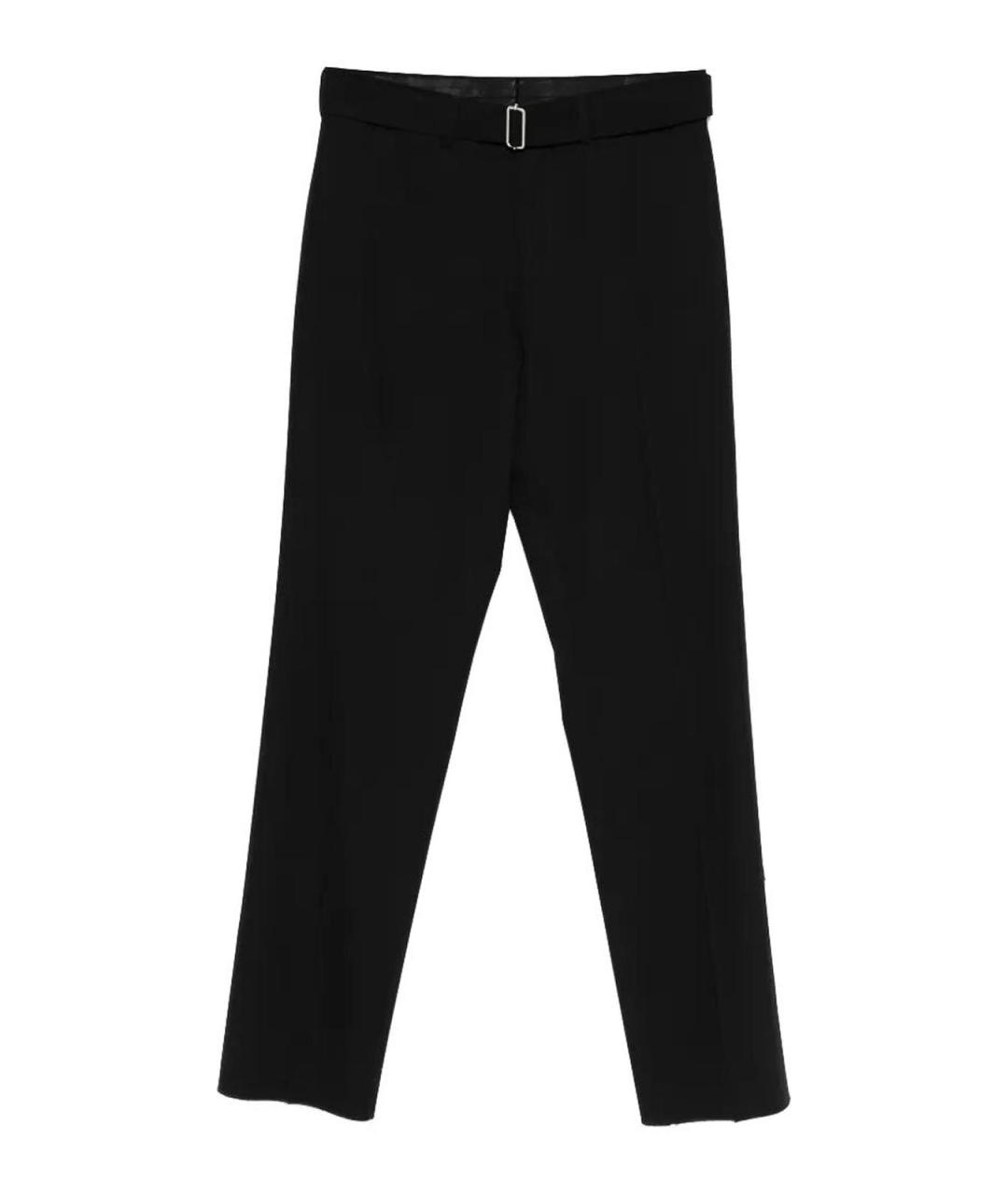 LARDINI Черные шерстяные повседневные брюки, фото 1