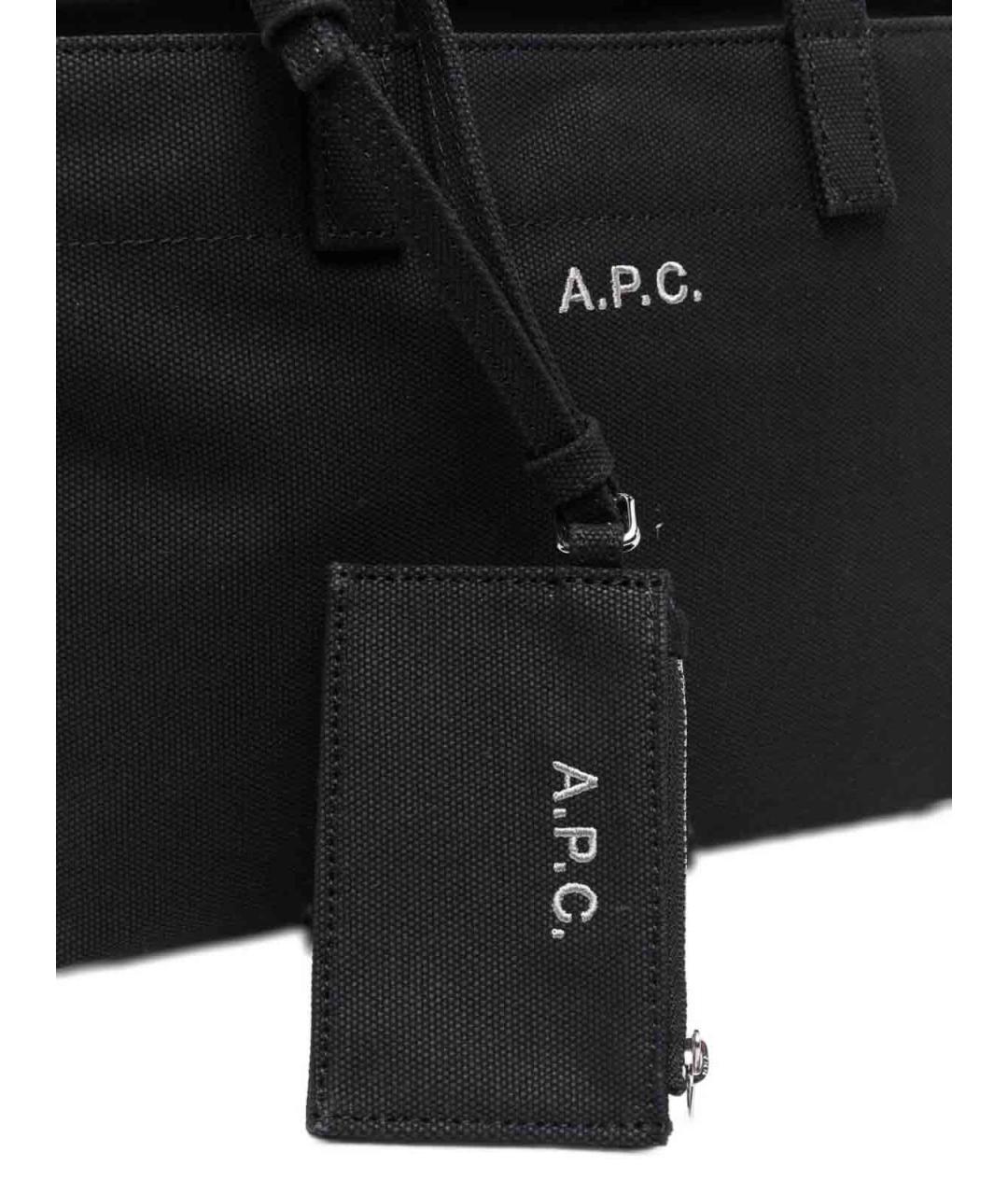 A.P.C. Черная сумка тоут, фото 2