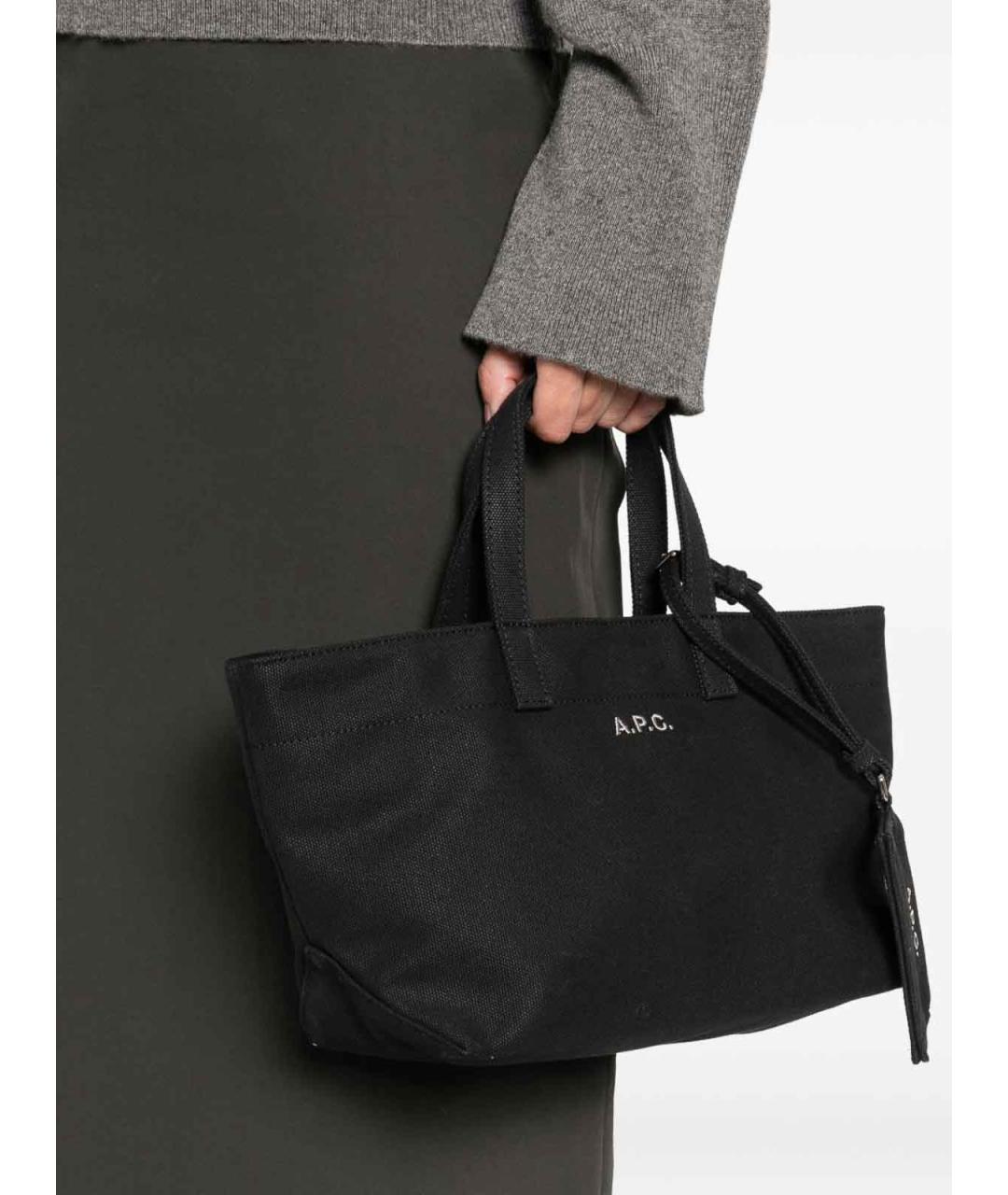 A.P.C. Черная сумка тоут, фото 3