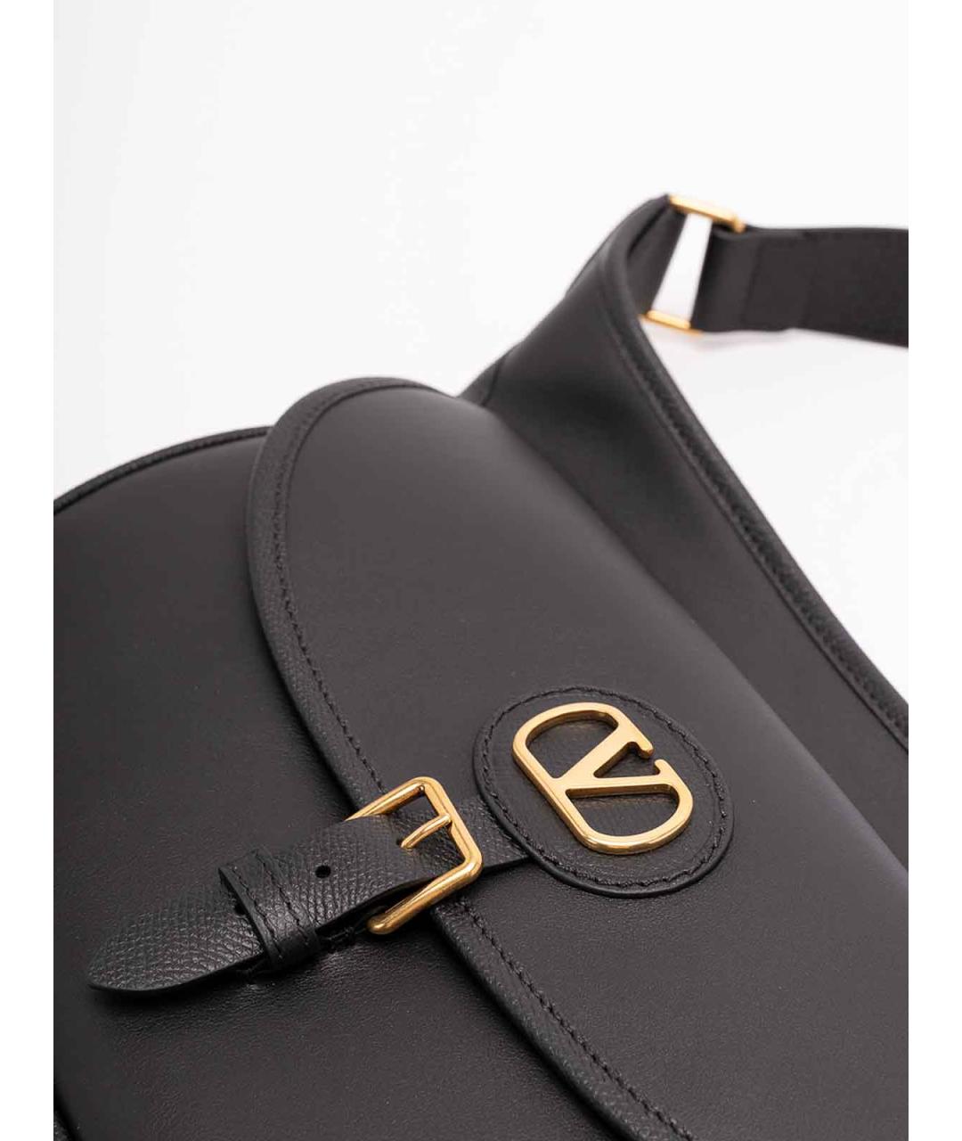 VALENTINO Черная кожаная поясная сумка, фото 5