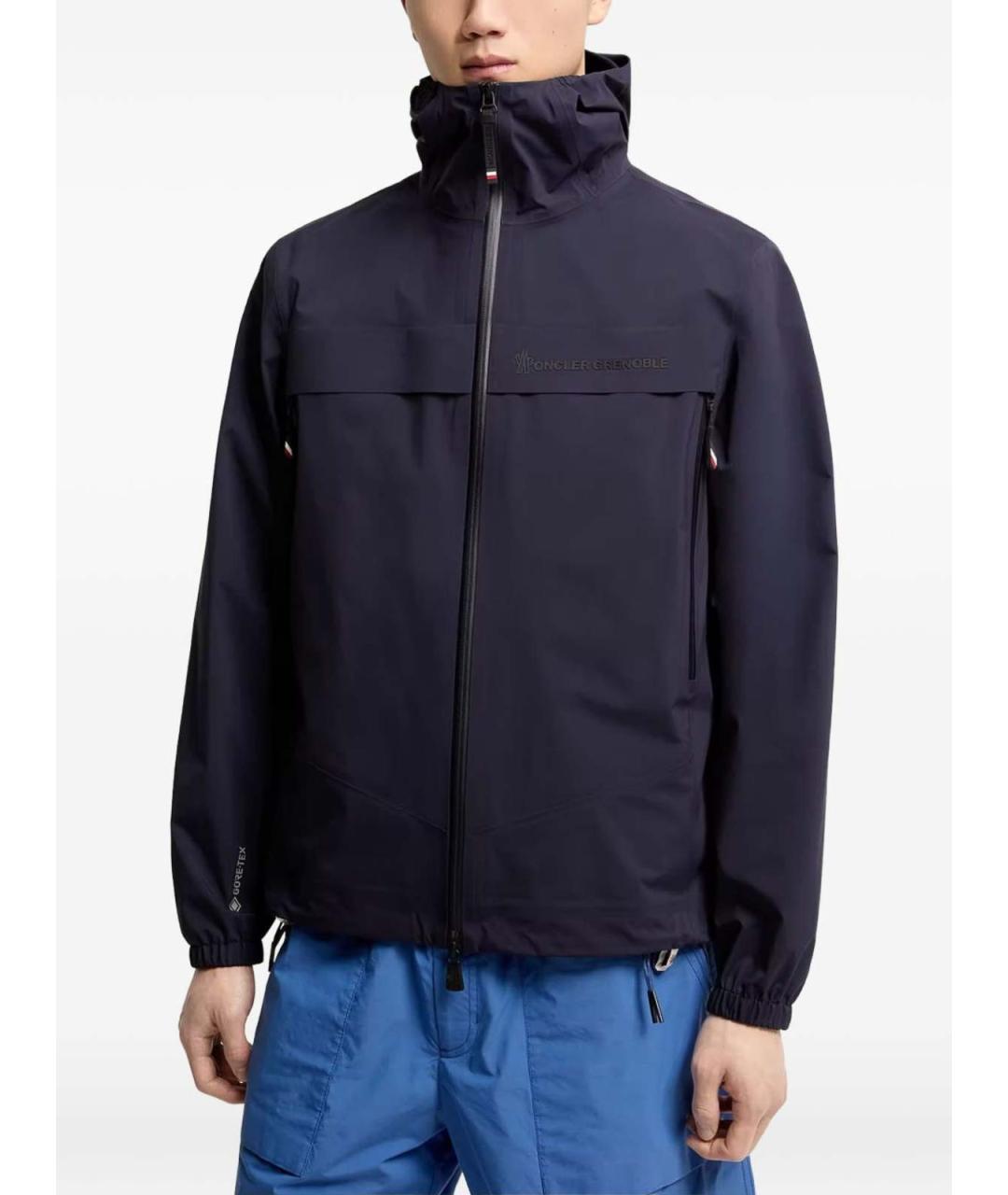 MONCLER Синяя полиамидовая куртка, фото 4