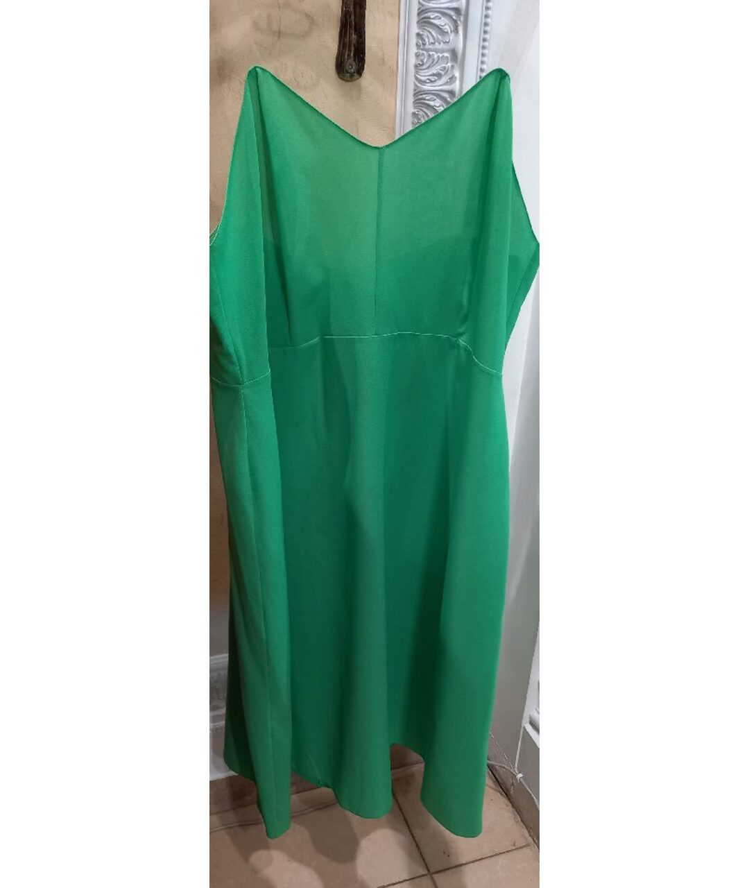 RHEA COSTA Зеленые шелковое вечернее платье, фото 5