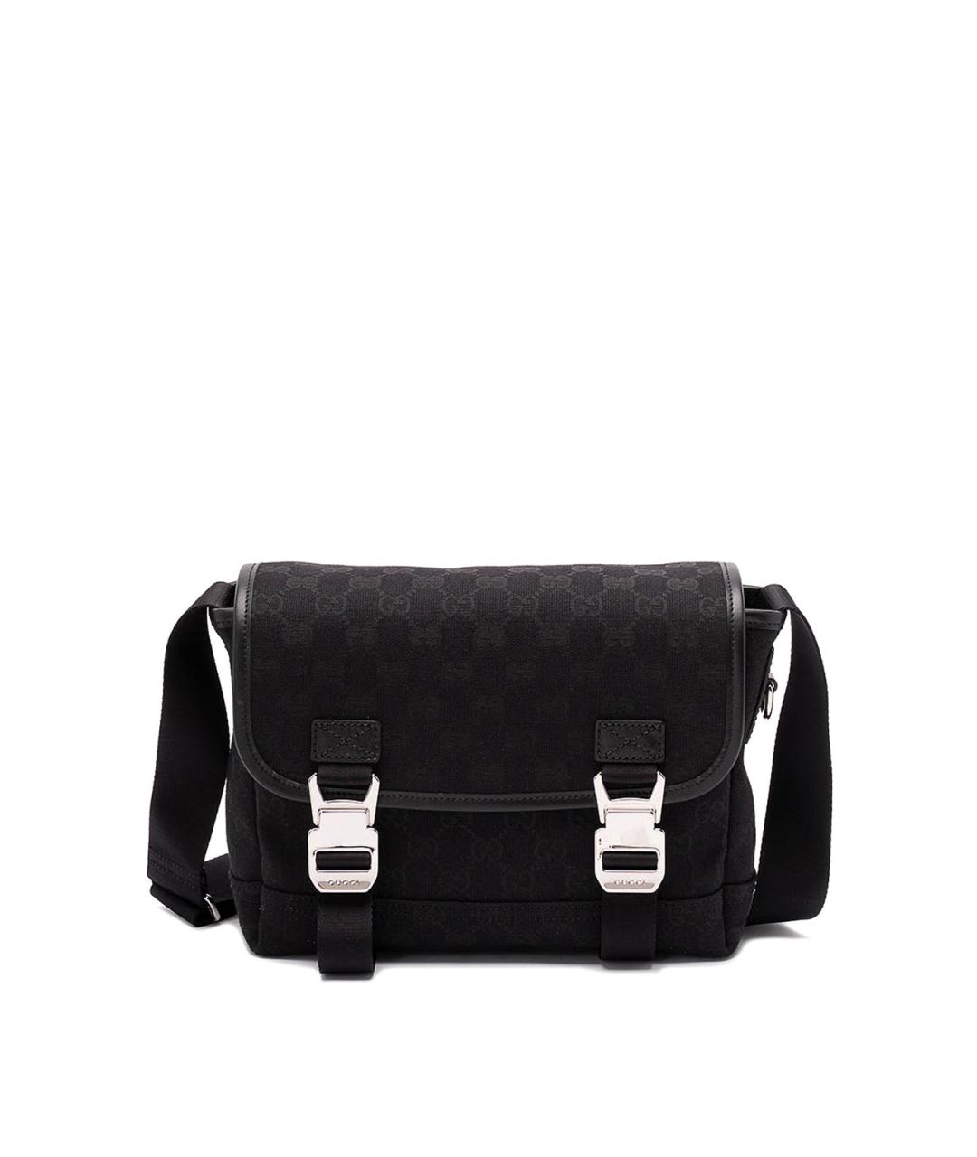 GUCCI Черная тканевая сумка на плечо, фото 1