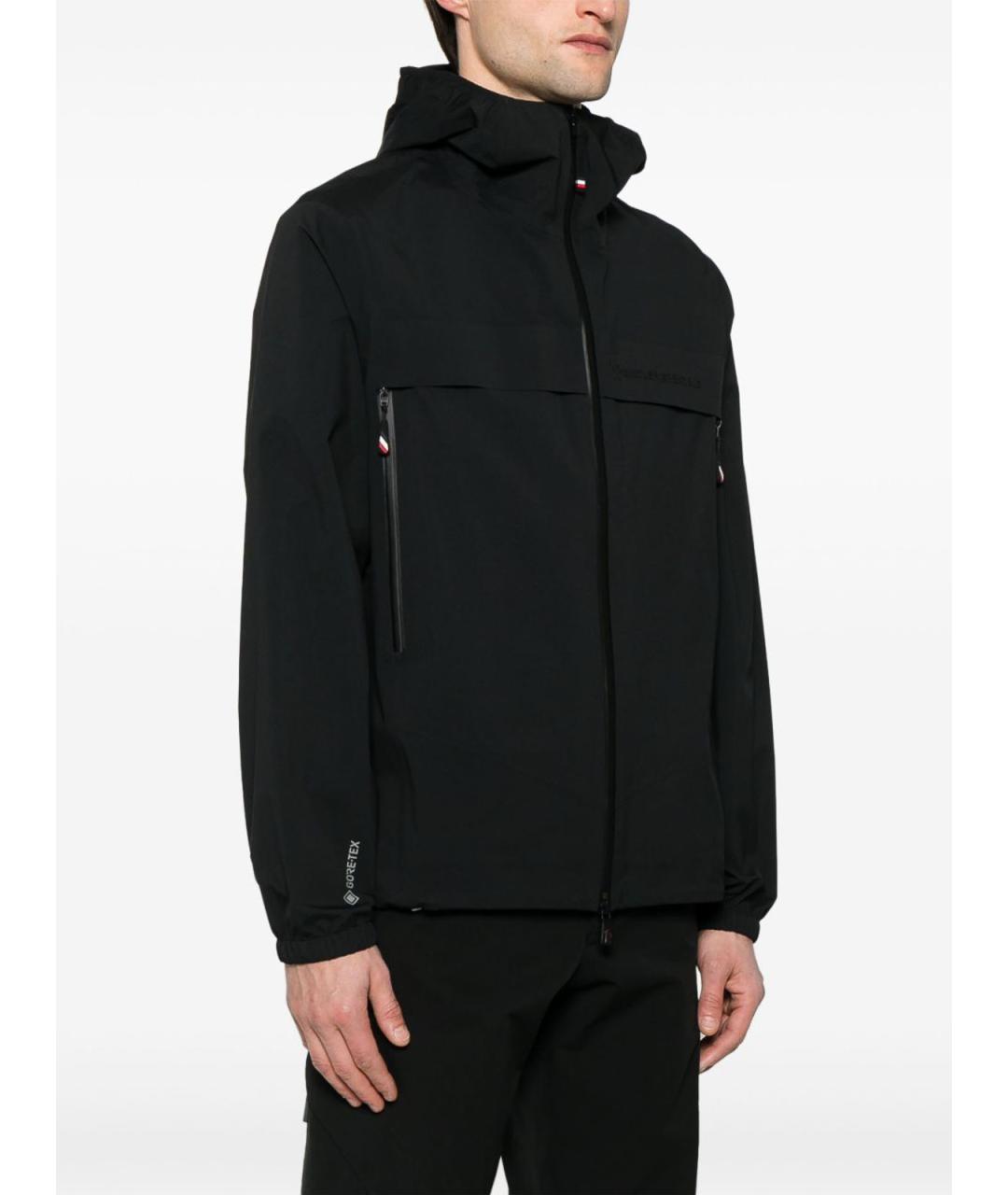 MONCLER Черная полиамидовая куртка, фото 3