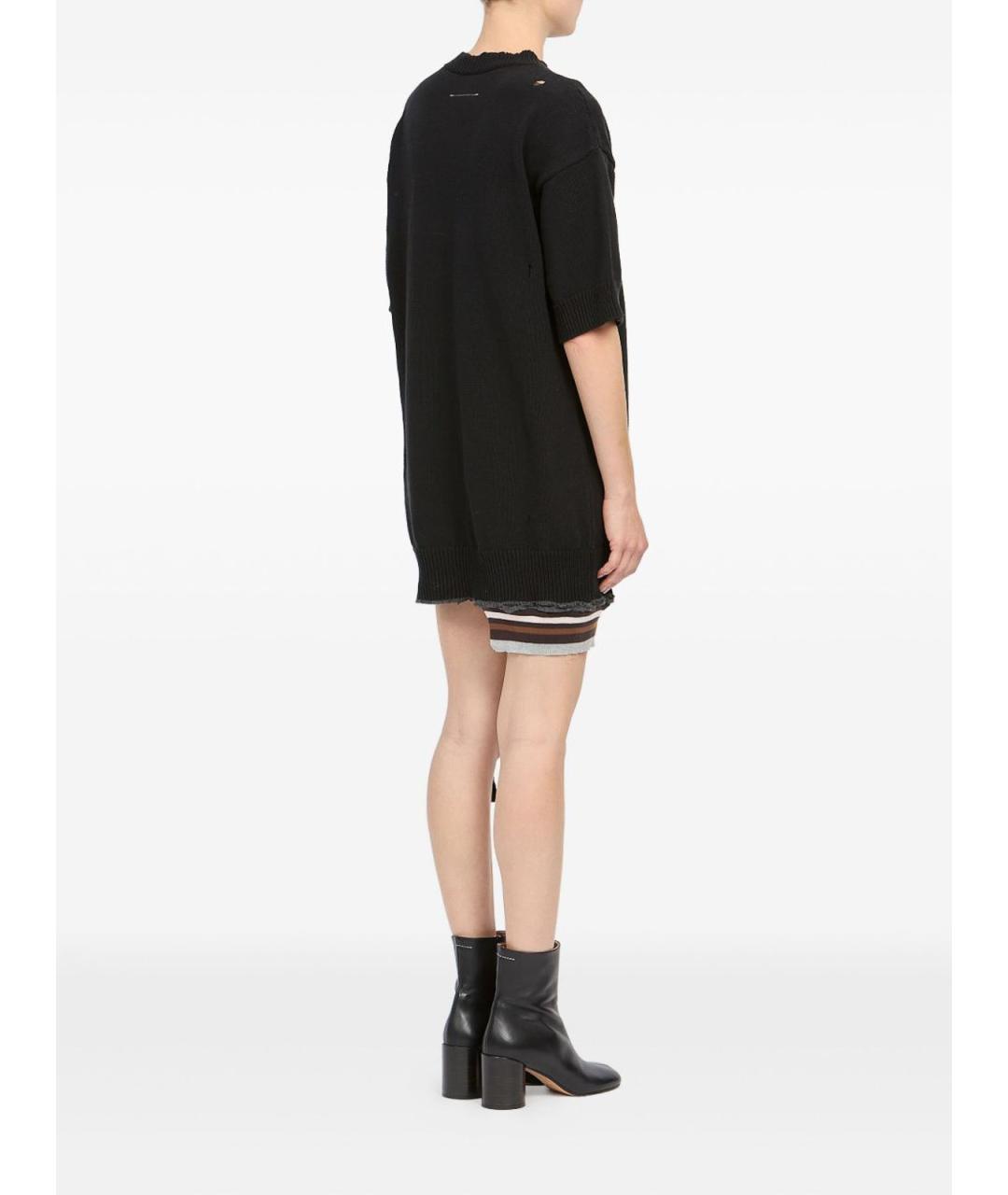 MM6 MAISON MARGIELA Черное хлопковое повседневное платье, фото 3