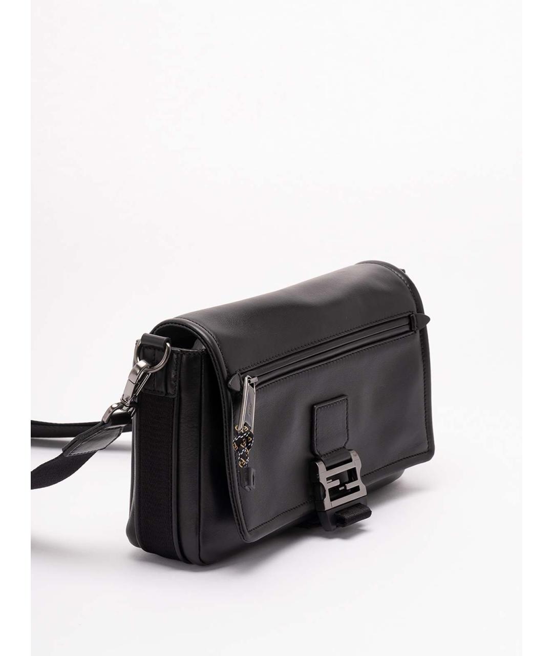 FENDI Черная кожаная сумка на плечо, фото 3
