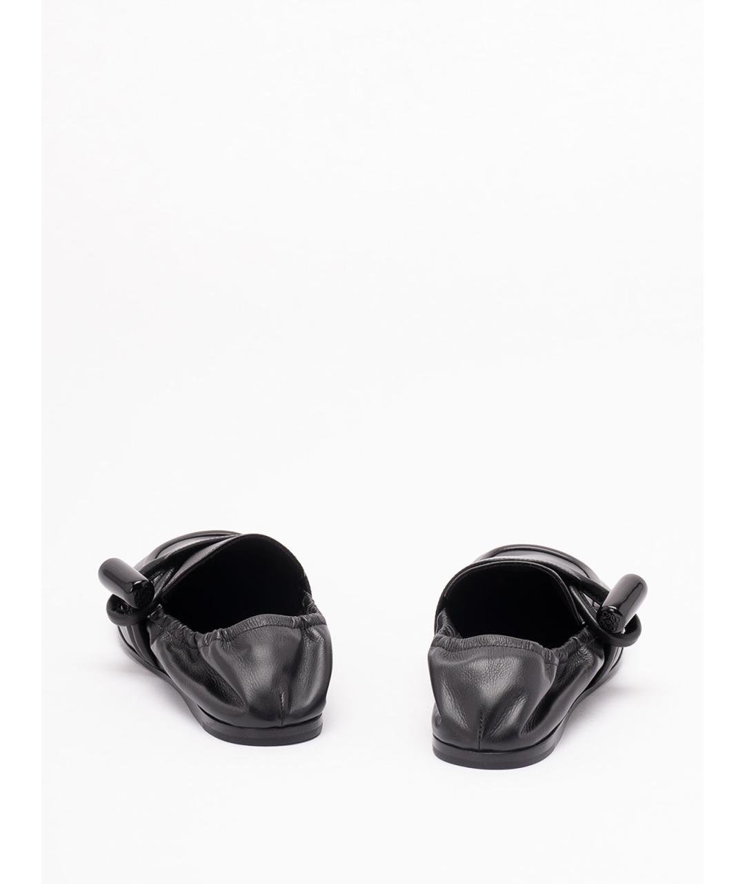 LOEWE Черные кожаные лоферы, фото 3