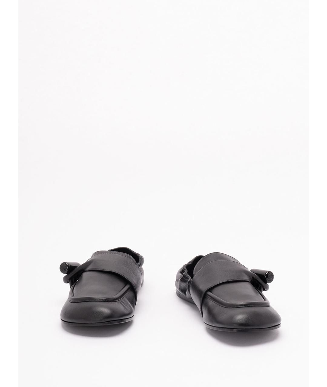 LOEWE Черные кожаные лоферы, фото 2