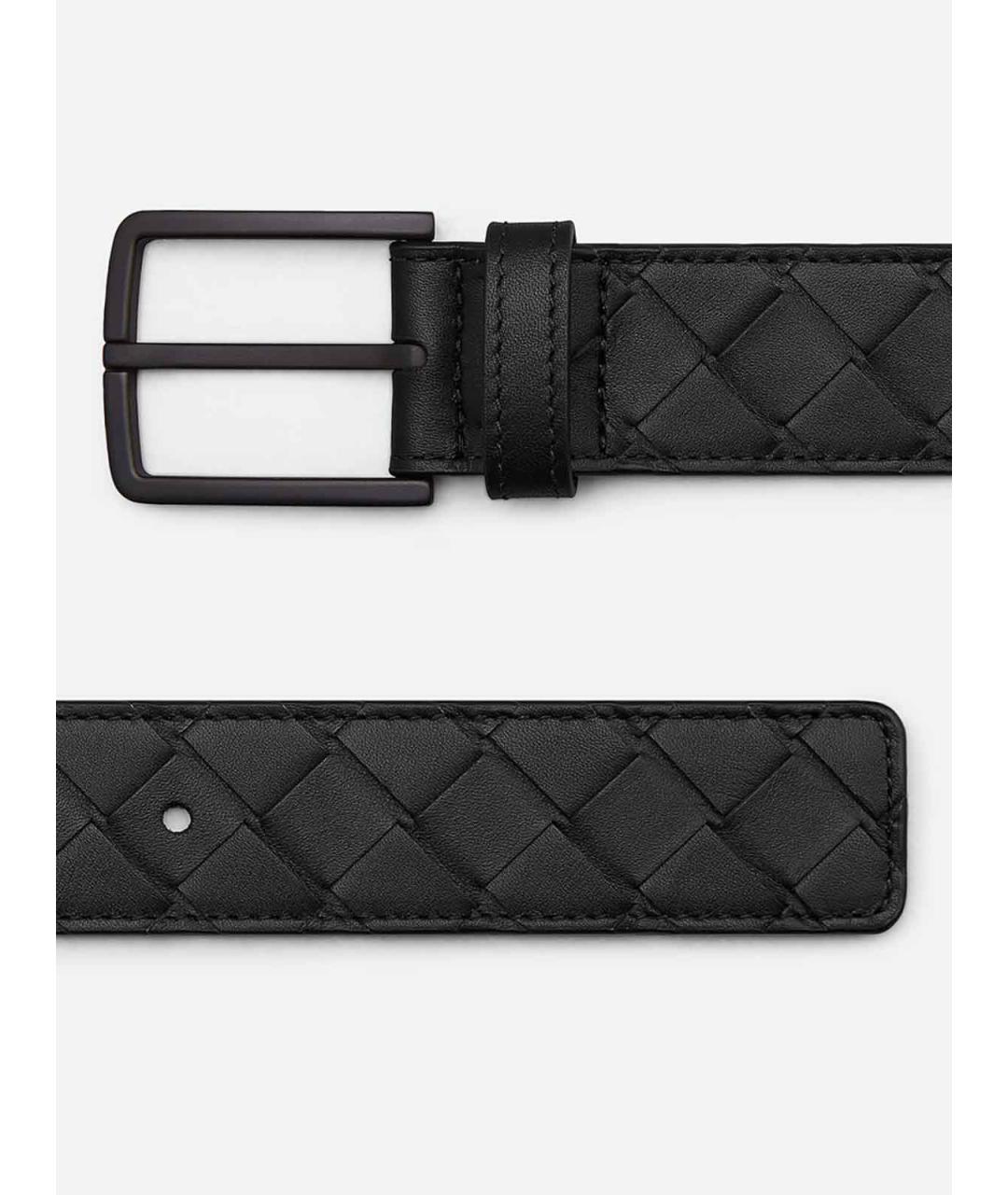 BOTTEGA VENETA Черный кожаный ремень, фото 2