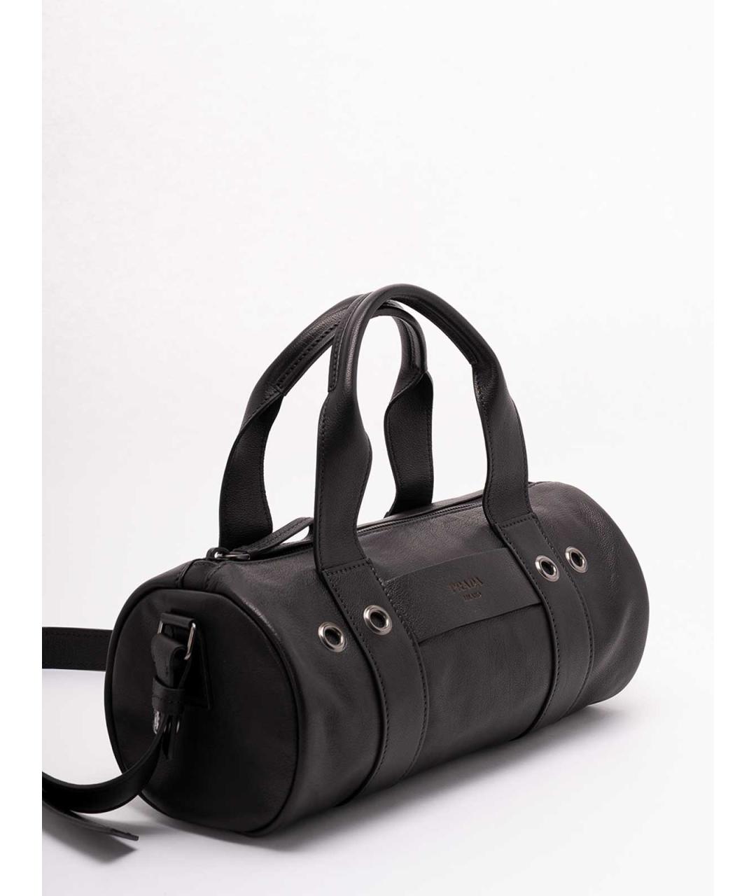 PRADA Черная кожаная сумка тоут, фото 3