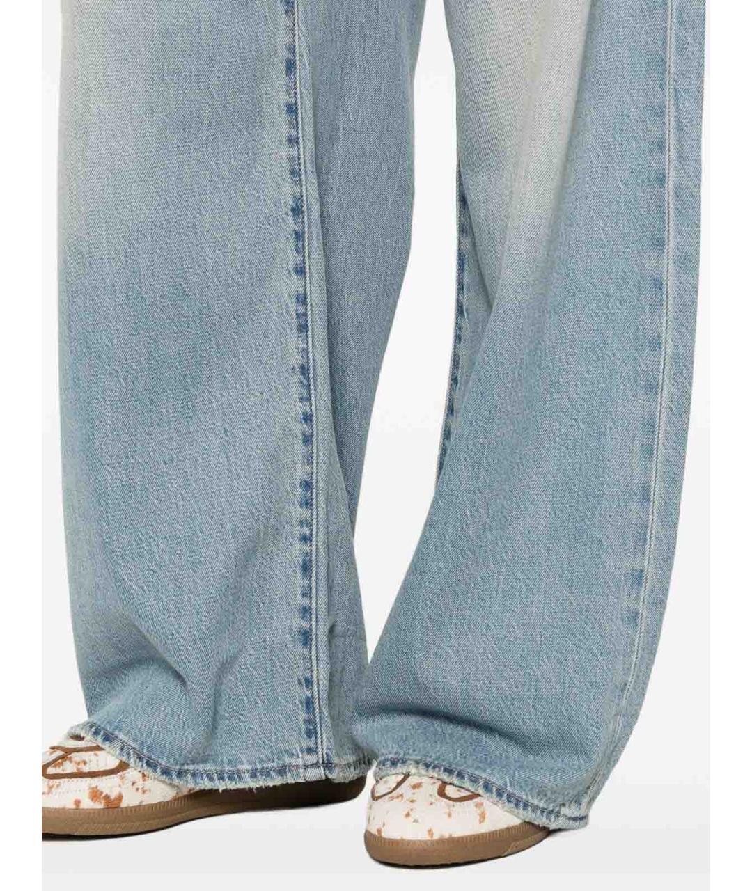 LEVI'S Синие хлопковые прямые джинсы, фото 3