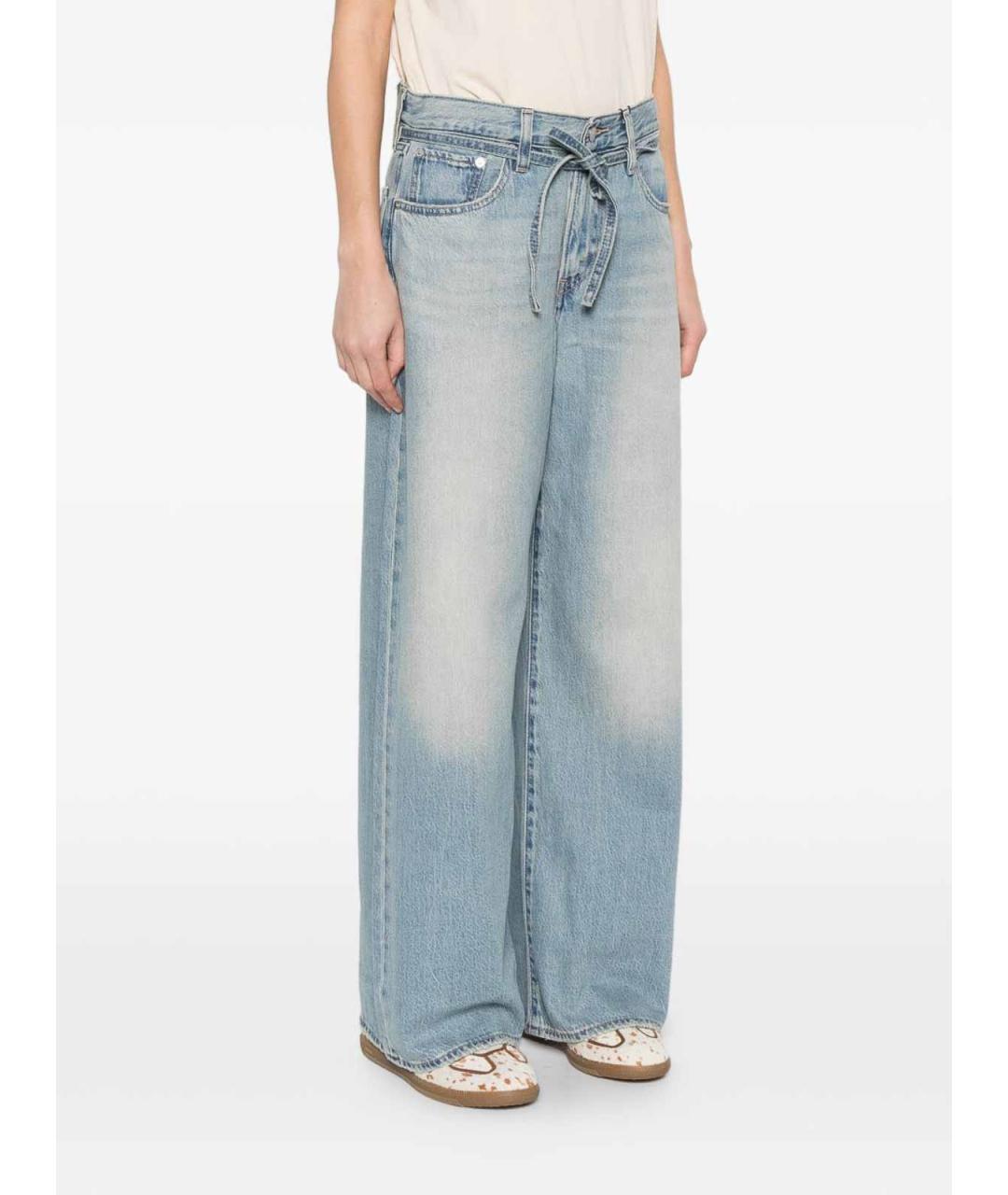 LEVI'S Синие хлопковые прямые джинсы, фото 5