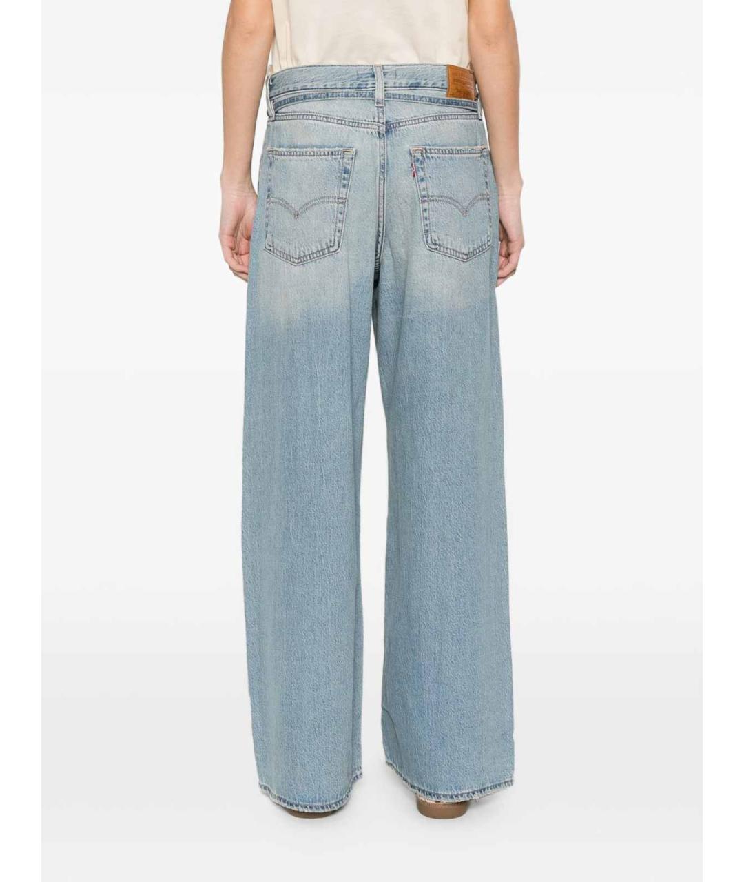 LEVI'S Синие хлопковые прямые джинсы, фото 2