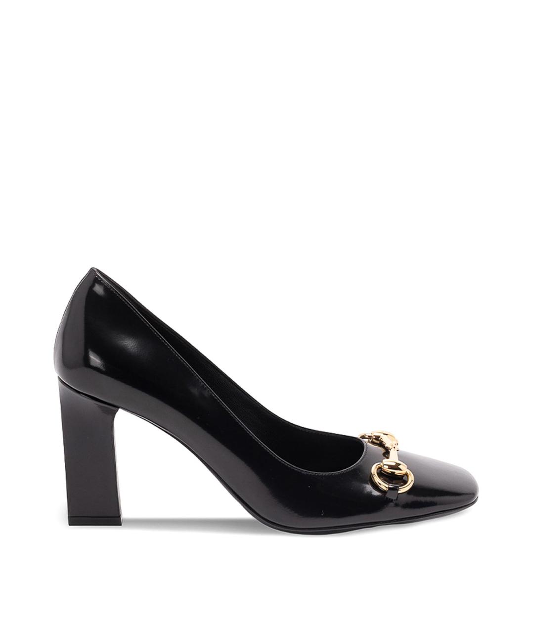 GUCCI Черные кожаные туфли, фото 1