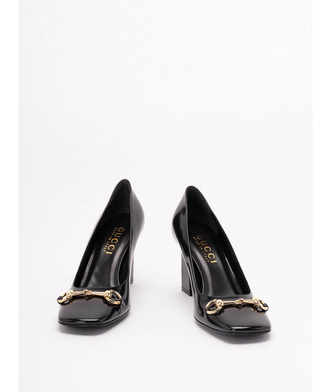 GUCCI Черные кожаные туфли, фото 2
