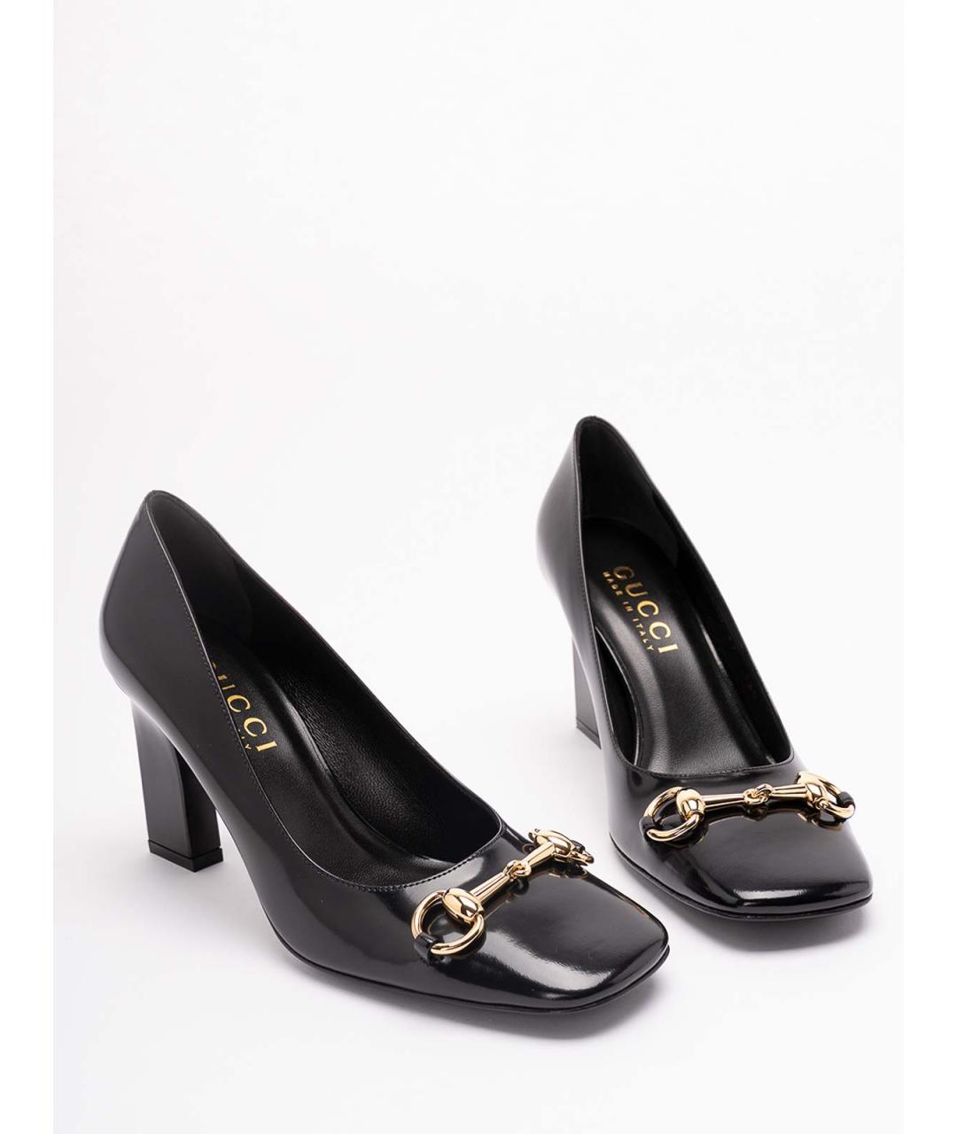 GUCCI Черные кожаные туфли, фото 5