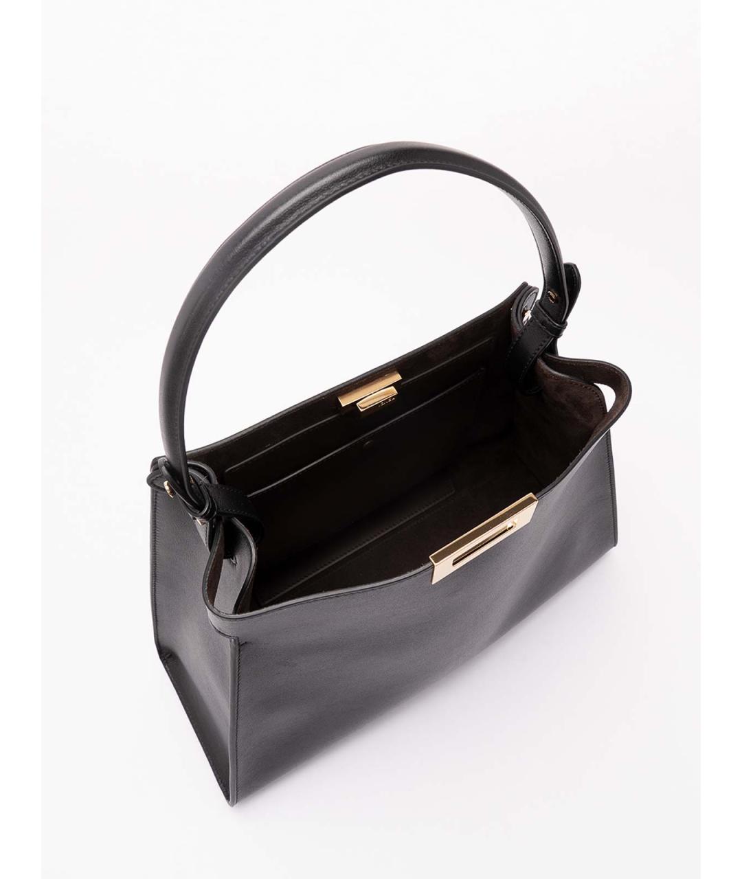 FENDI Черная кожаная сумка тоут, фото 6