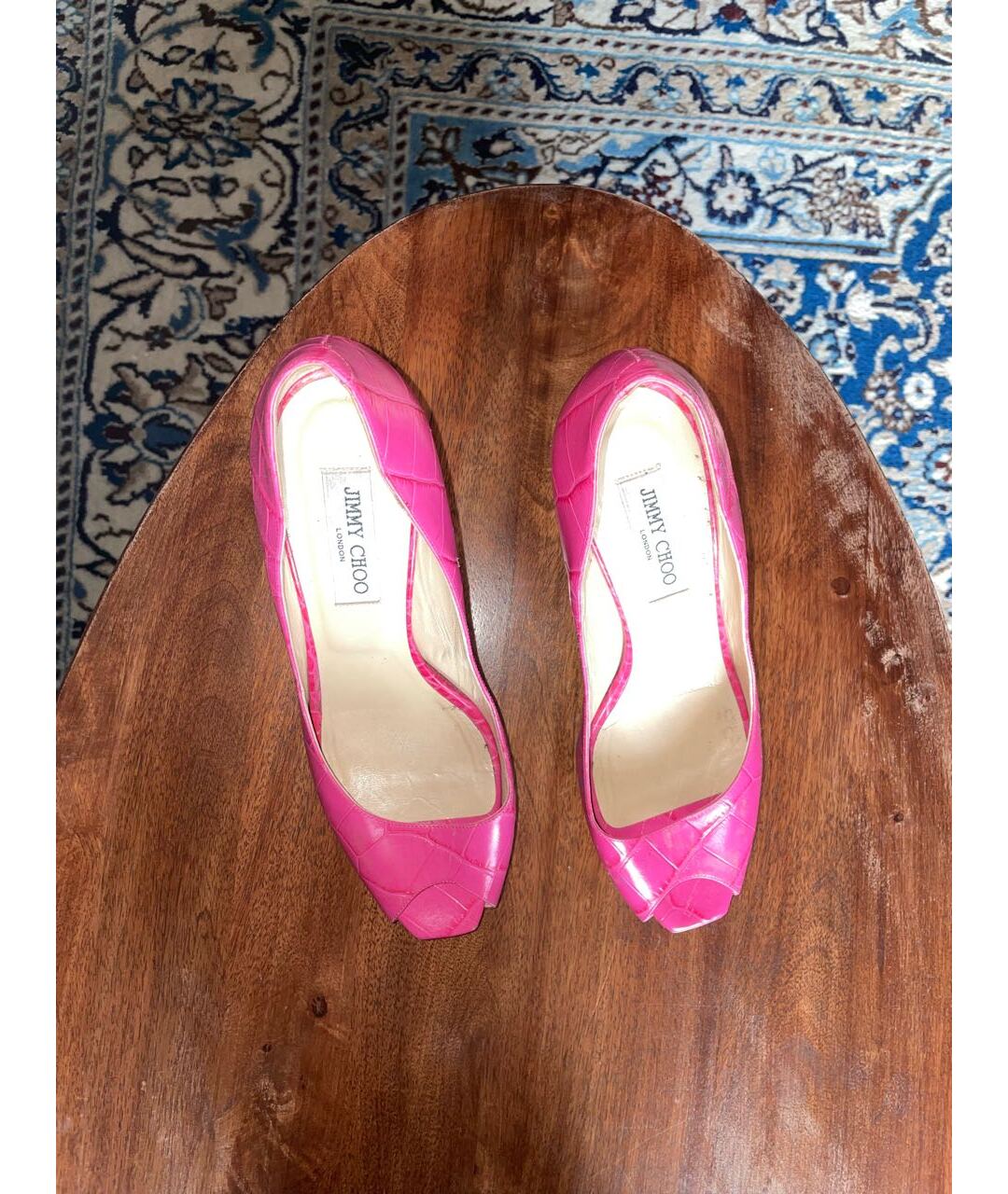JIMMY CHOO Розовые кожаные туфли, фото 2