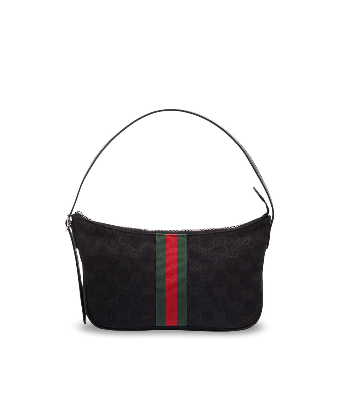 GUCCI Черная тканевая сумка на плечо, фото 1