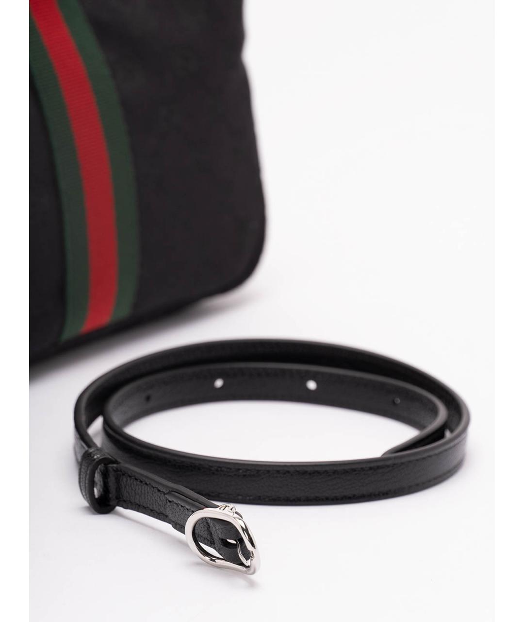 GUCCI Черная тканевая сумка на плечо, фото 4