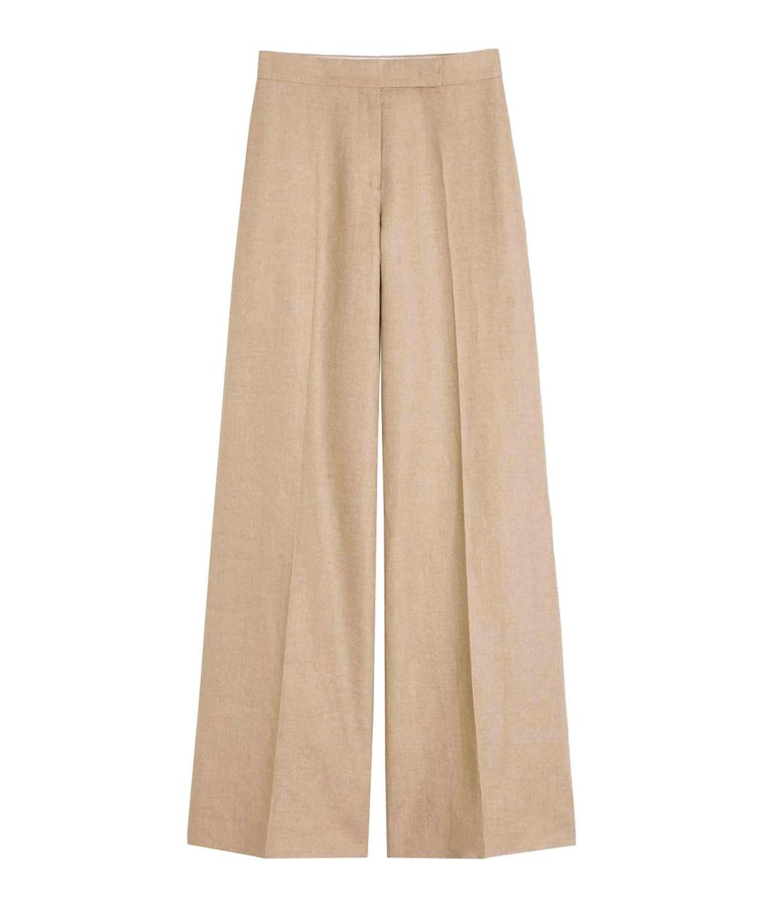 MAX MARA Бежевые брюки широкие, фото 1
