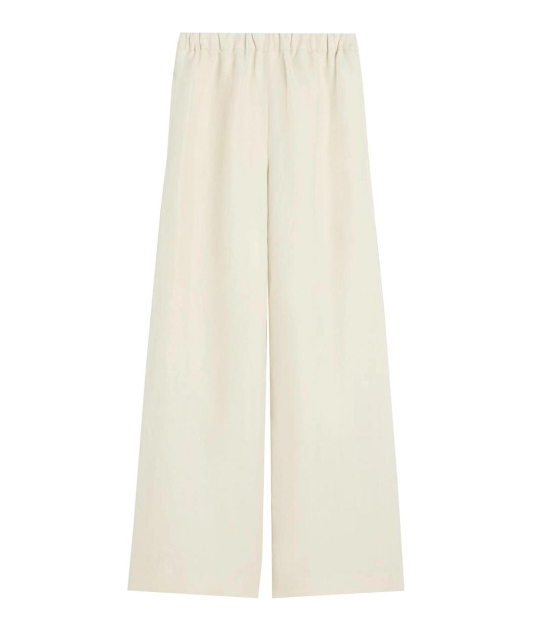 MAX MARA Белые брюки широкие, фото 1