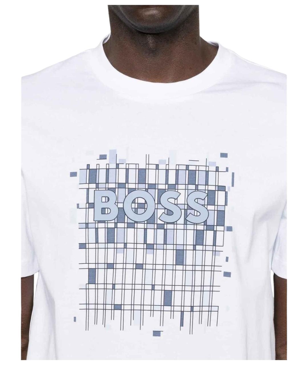 HUGO BOSS Белая хлопковая футболка, фото 5