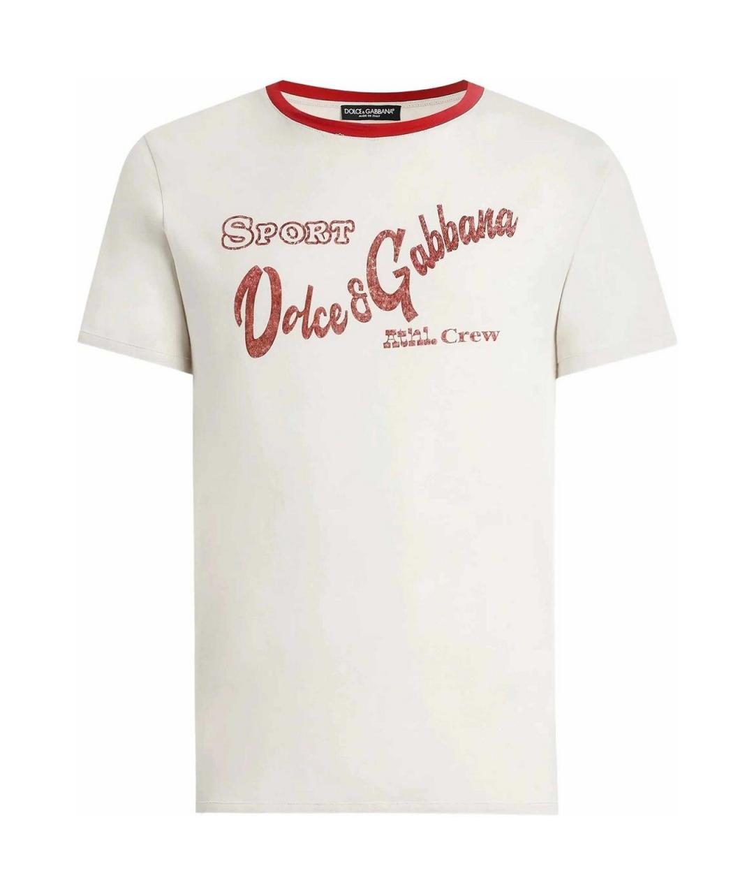 DOLCE&GABBANA Белая хлопковая футболка, фото 1