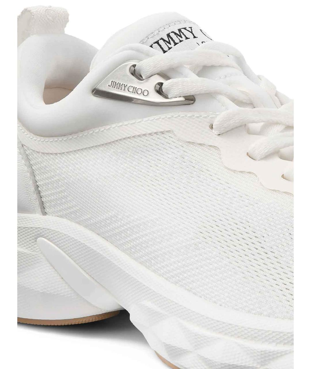 JIMMY CHOO Белые текстильные кроссовки, фото 5
