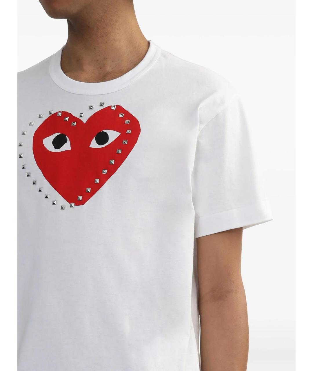 COMME DES GARÇONS Белая хлопковая футболка, фото 5