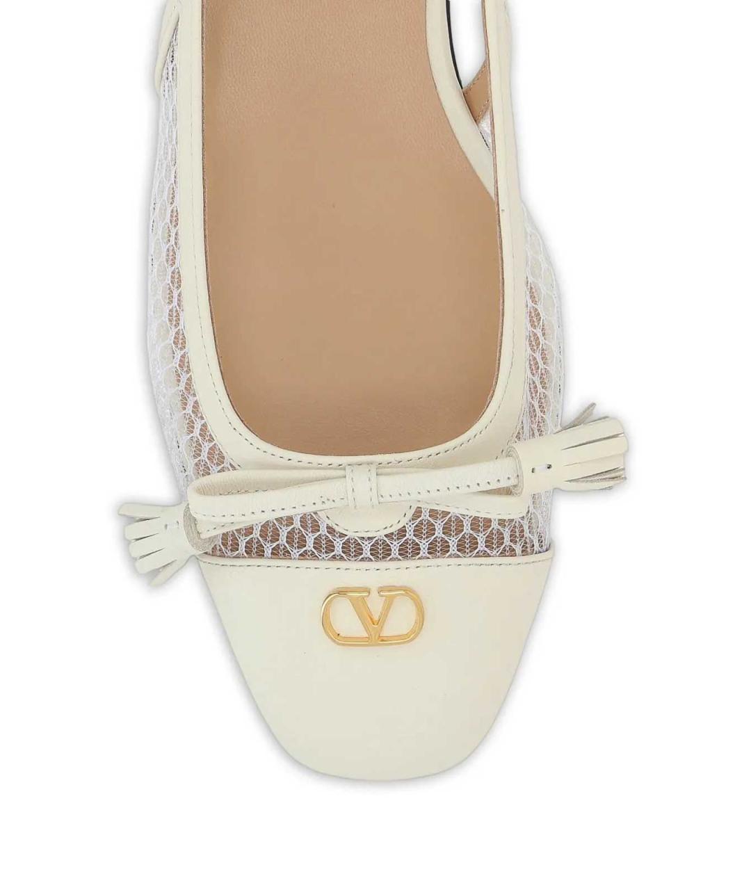 VALENTINO Белые кожаные балетки, фото 4
