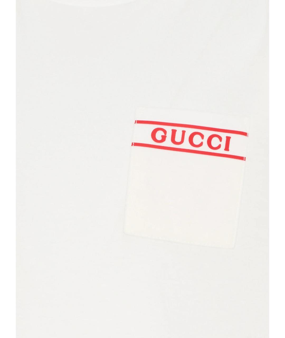 GUCCI Белая хлопковая детская футболка, фото 3