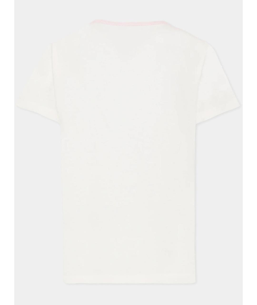 GUCCI Белая хлопковая детская футболка, фото 2