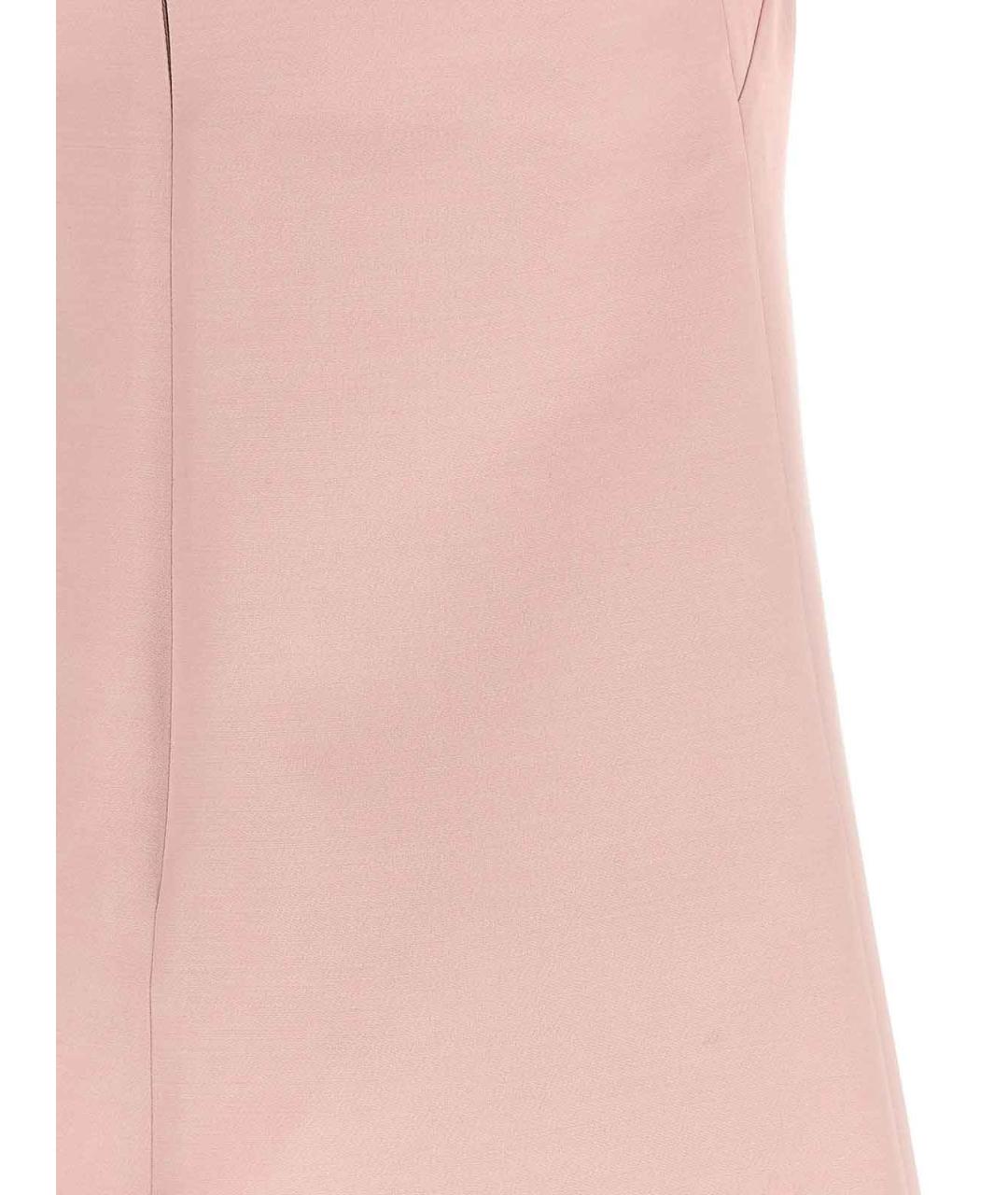 VALENTINO Розовое шерстяное коктейльное платье, фото 4