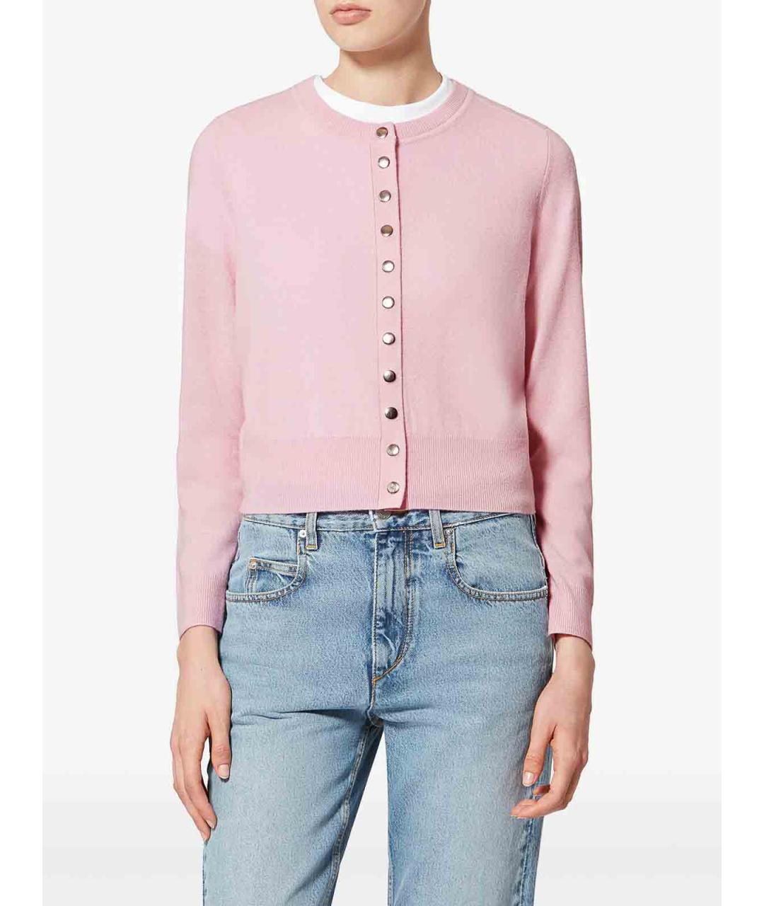 ISABEL MARANT Розовый шерстяной кардиган, фото 2