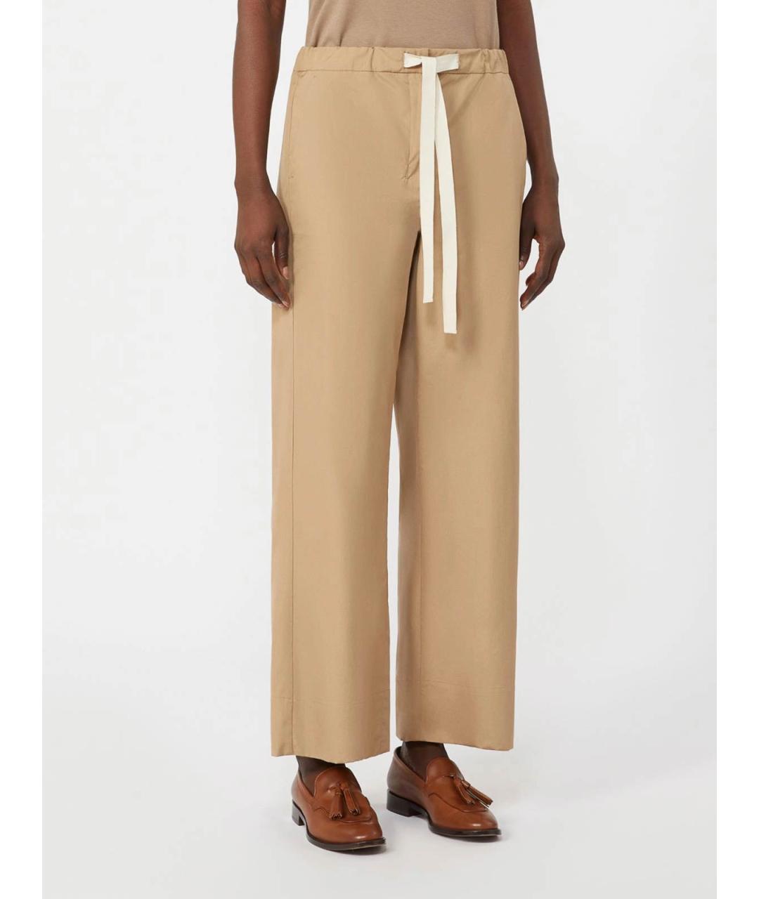 'S MAX MARA Бежевые прямые брюки, фото 2