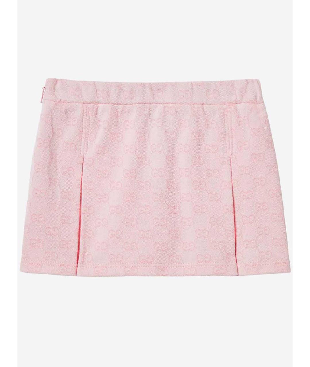 GUCCI KIDS Розовая хлопковая юбка, фото 2