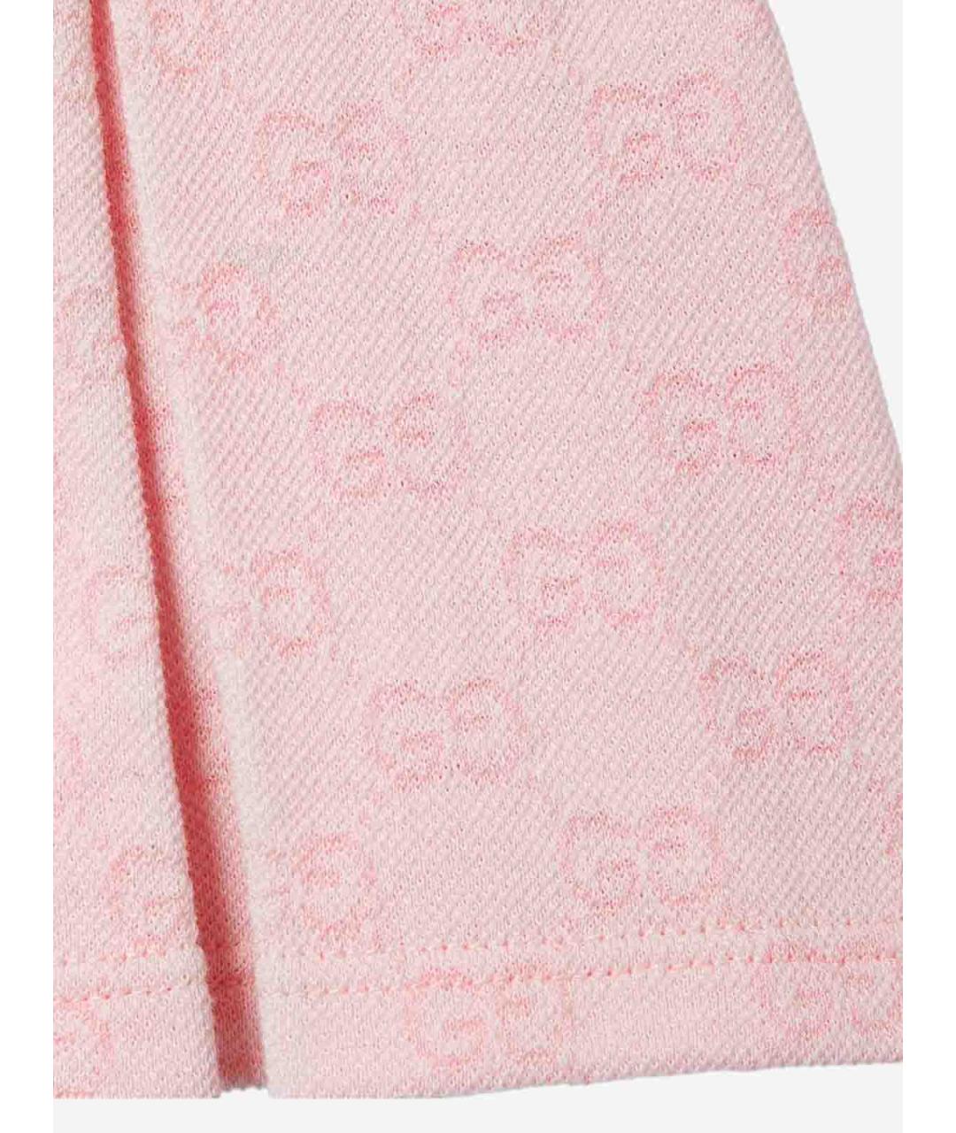 GUCCI KIDS Розовая хлопковая юбка, фото 3