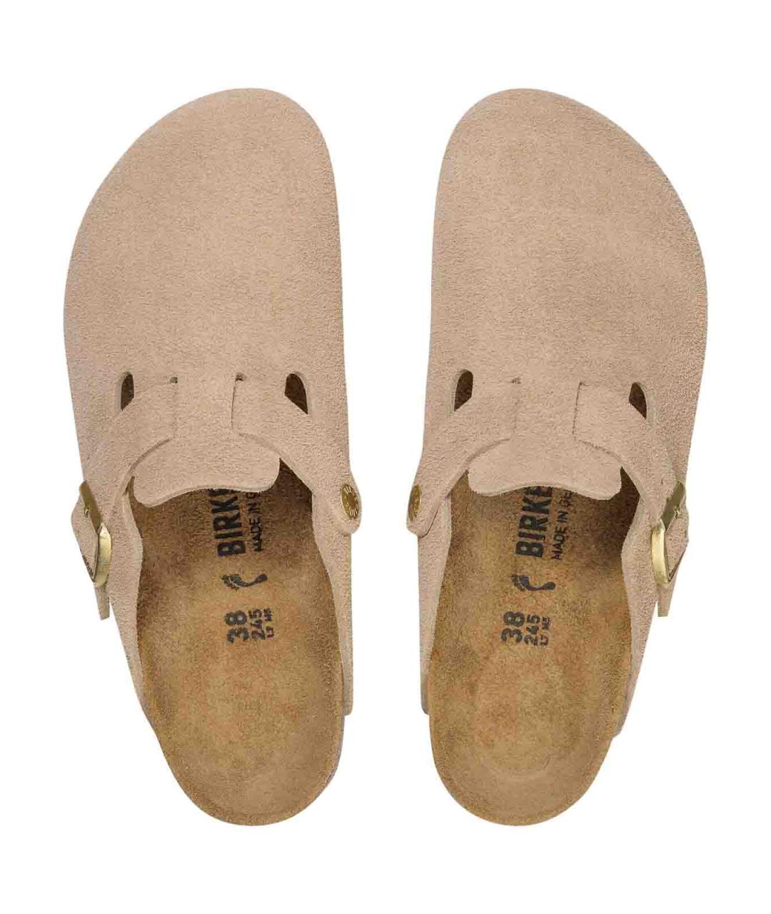 BIRKENSTOCK Бежевые замшевые мюли, фото 3