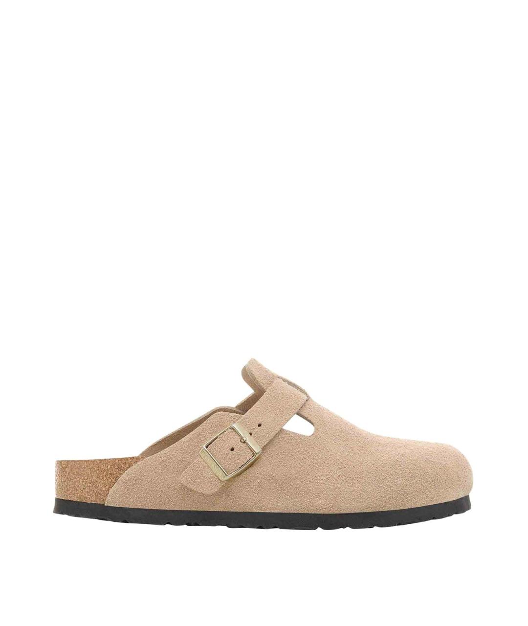 BIRKENSTOCK Бежевые замшевые мюли, фото 1
