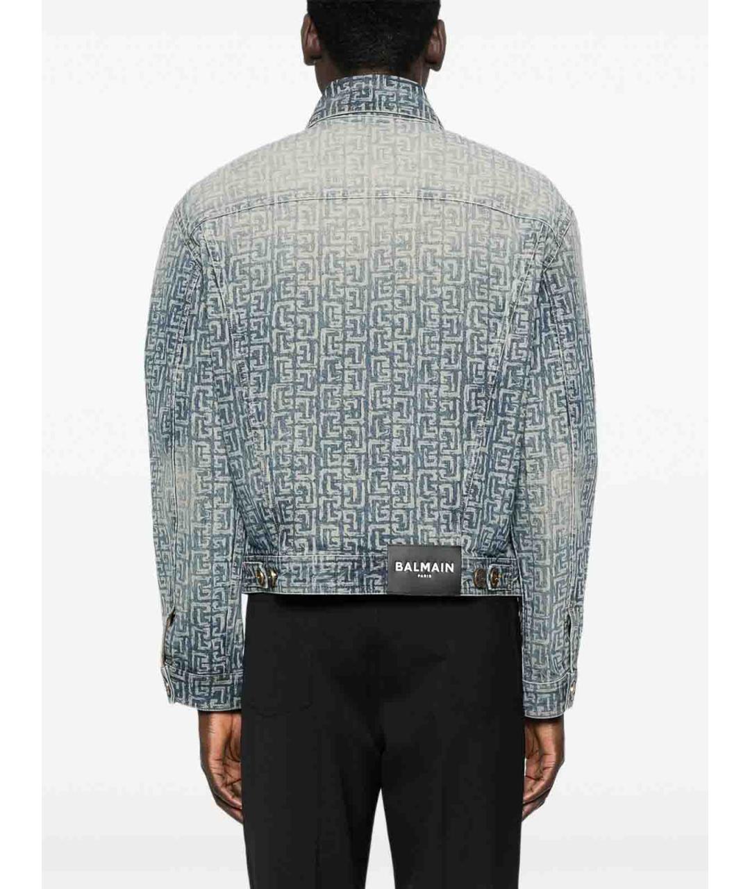 BALMAIN Голубая хлопковая куртка, фото 4
