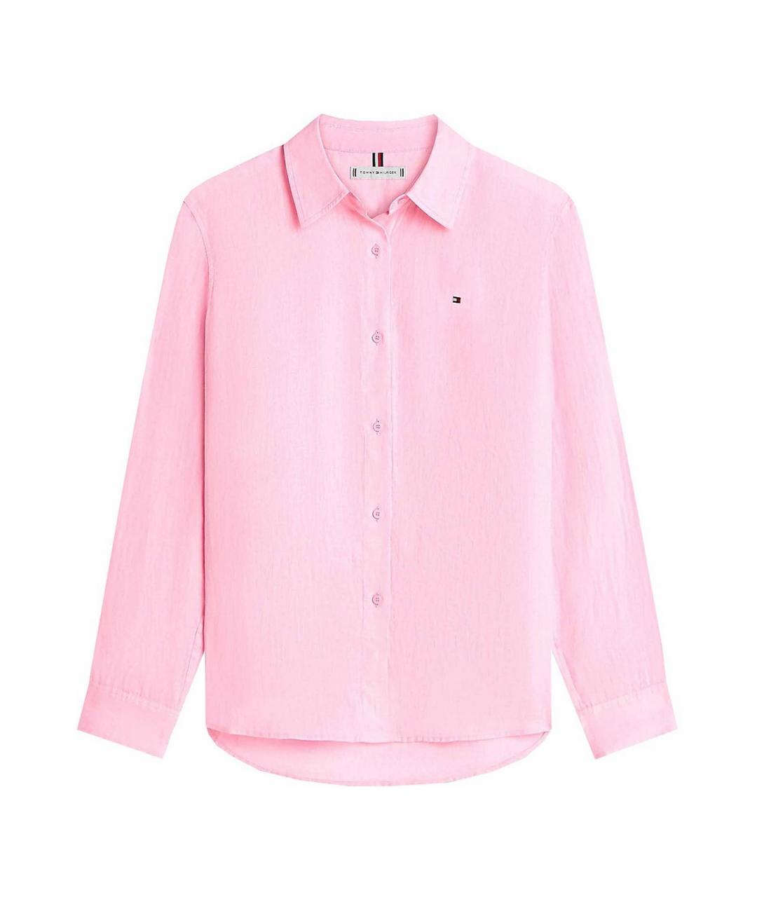 TOMMY HILFIGER Розовая льняная рубашка, фото 1