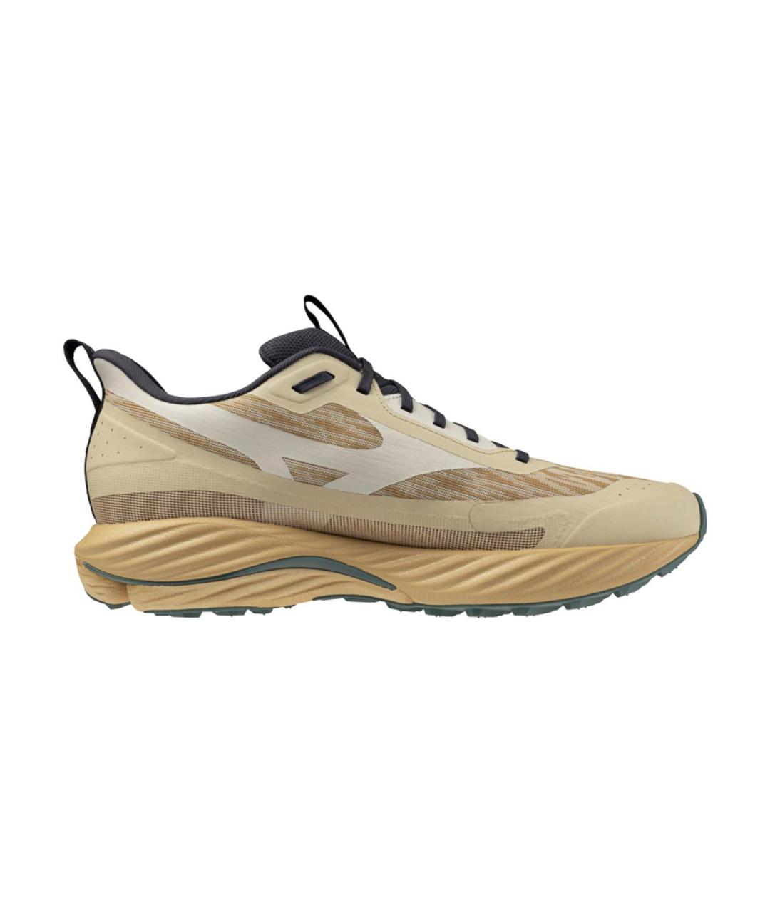MIZUNO Бежевые резиновые низкие кроссовки / кеды, фото 3
