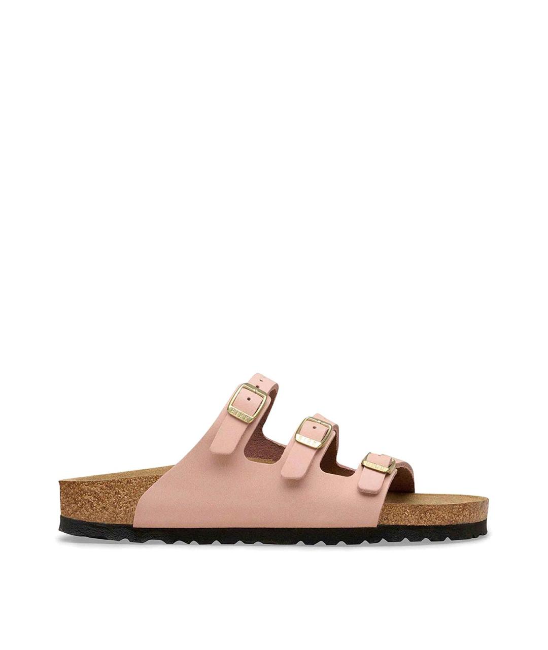 BIRKENSTOCK Бежевые кожаные шлепанцы, фото 1