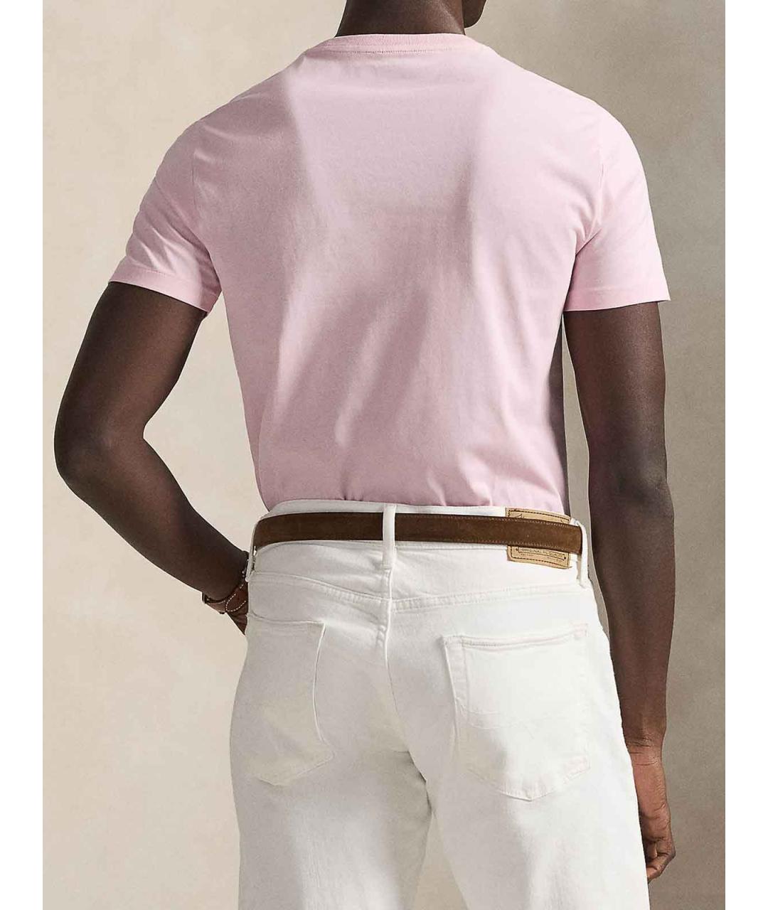 POLO RALPH LAUREN Бежевая хлопковая футболка, фото 3